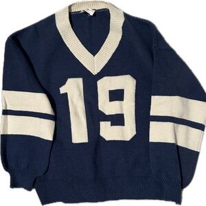 Women’s Navy and Cream Sweater